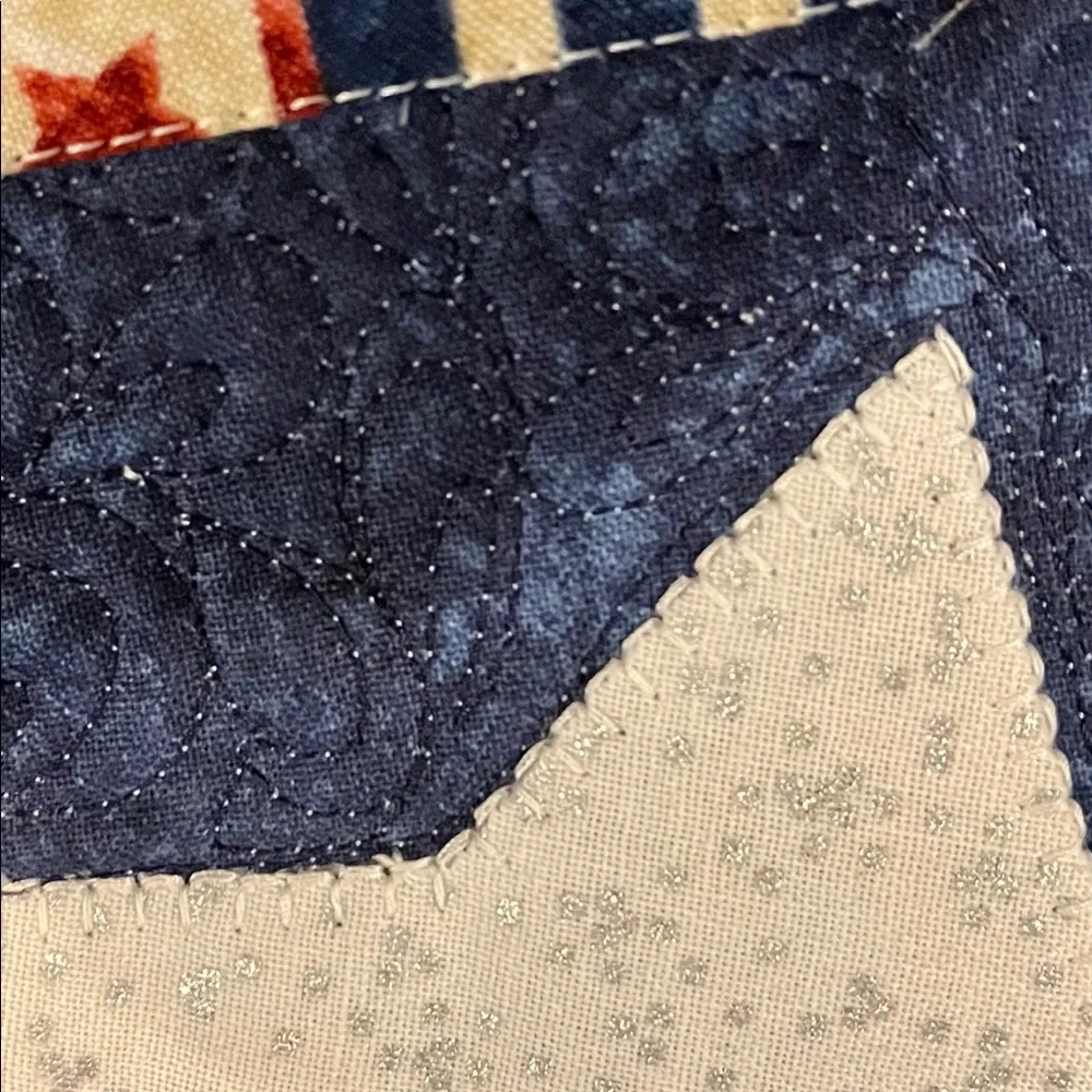 Custom made Patriotic Table Runner - Hand Made with Precision Stitching.